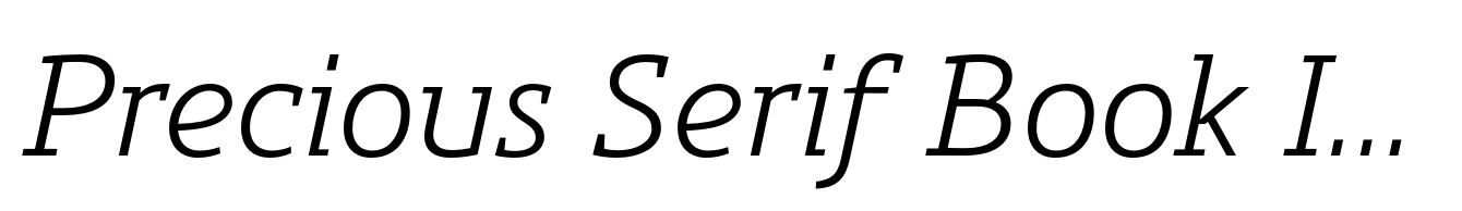 Precious Serif Book Italic